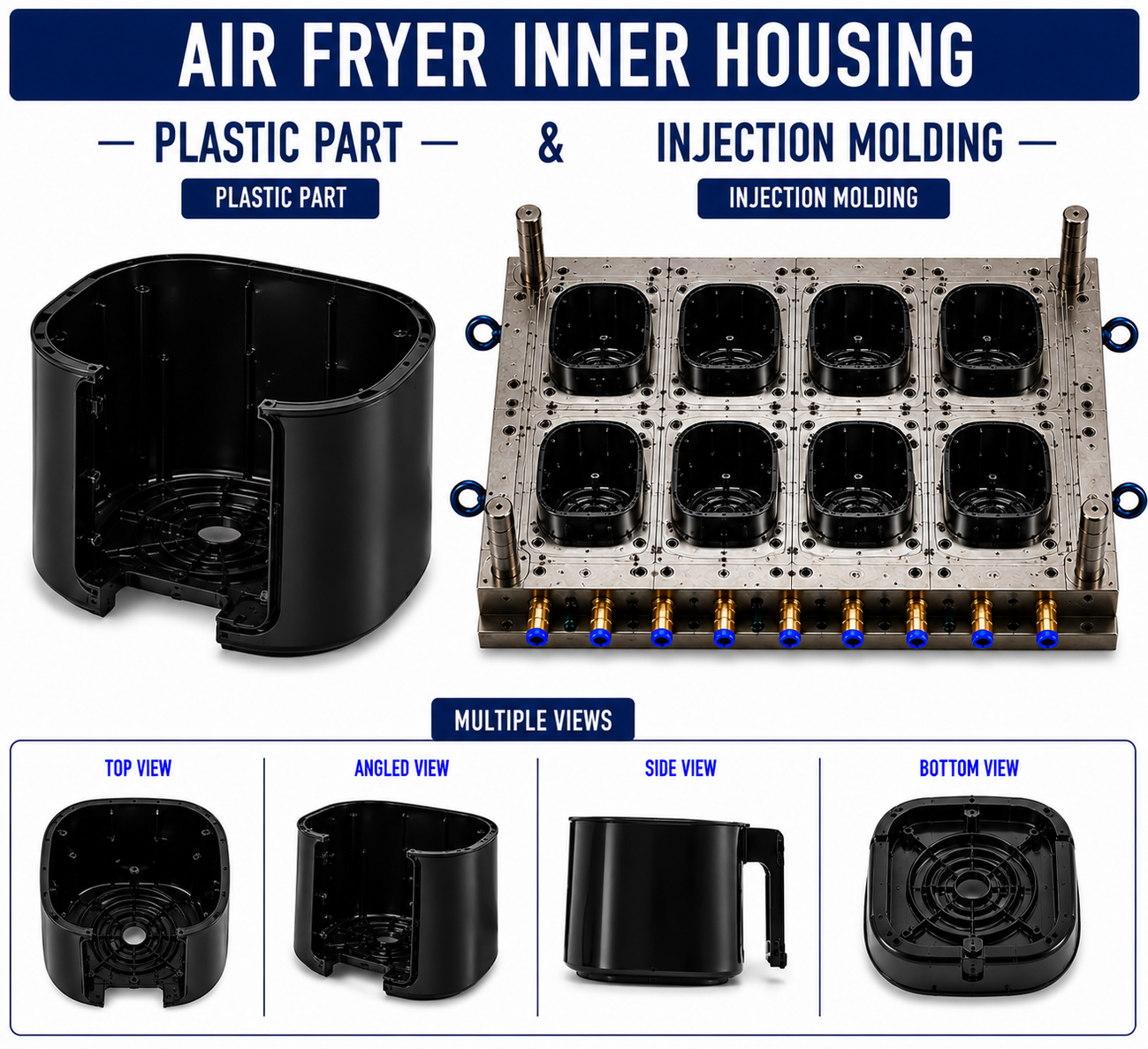 Air Fryer Plastic Inner Housing Mould and Moulding Service